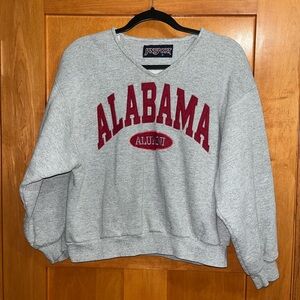 Vintage JanSport Alabama Alumni Cropped V-Neck Sweatshirt Medium